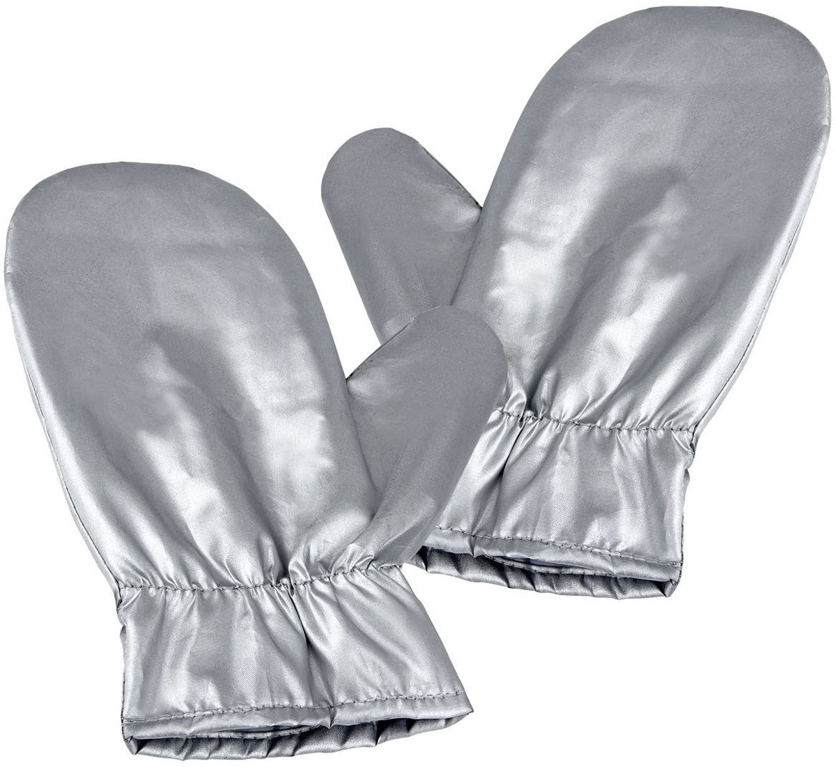 2-delige set strijkhandschoenen voor kledingstomers, stoombestendig, waterdicht, duurzaam, hittebestendig, beschermende strijkhandschoenen voor kleding, stomers, keuken, bakken, zilverkleurig