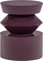 WOOOD Auren Bijzettafel - Hout - Hoogglans Paars/Bruin