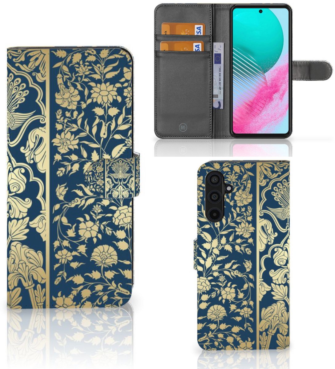 Samsung Galaxy M54 Hoesje Beige Flowers