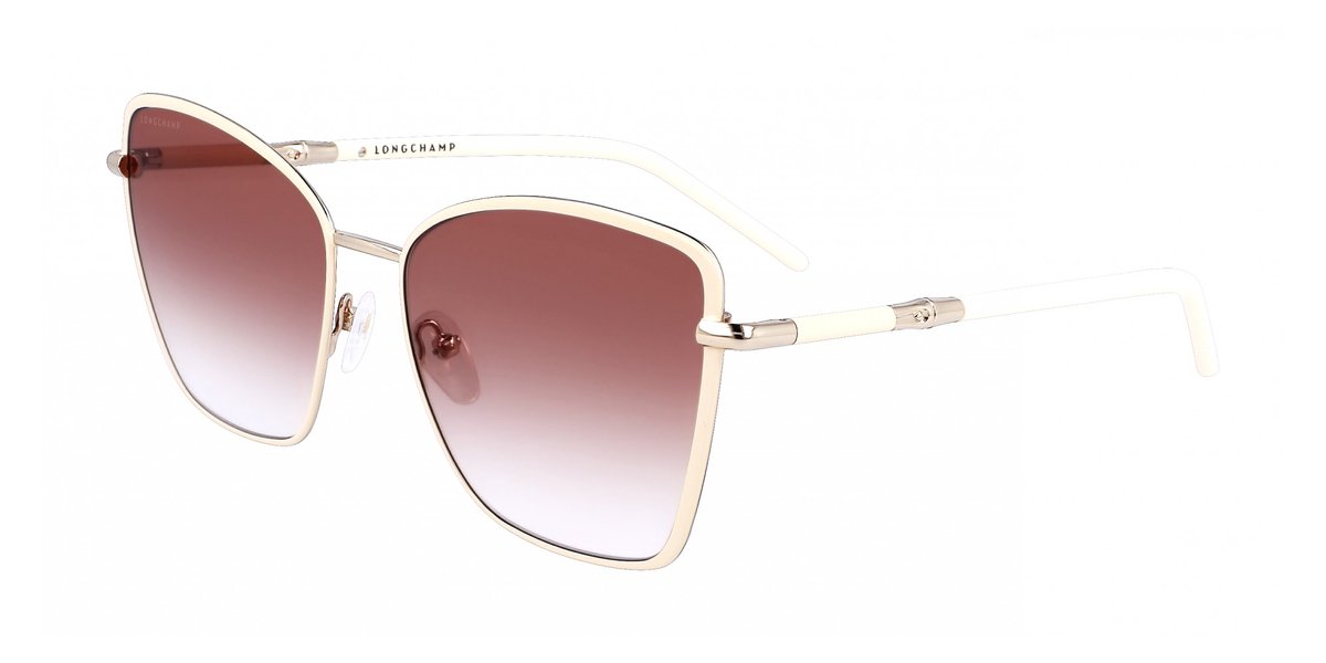 Longchamp 167s Dames Zonnebril Wit White Vrouw
