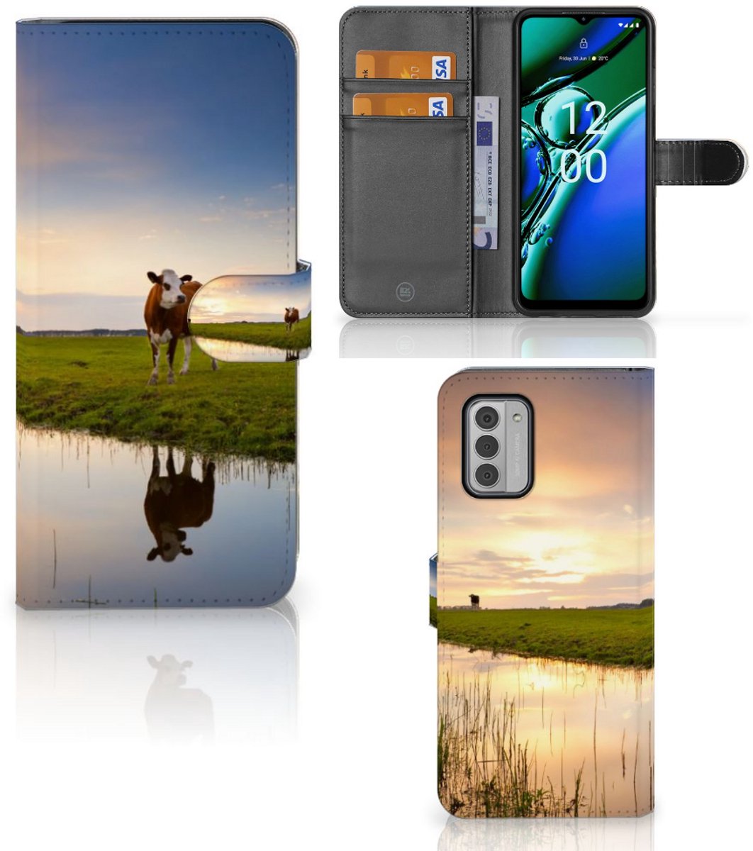 Nokia G42 Telefoonhoesje met Pasjes Koe