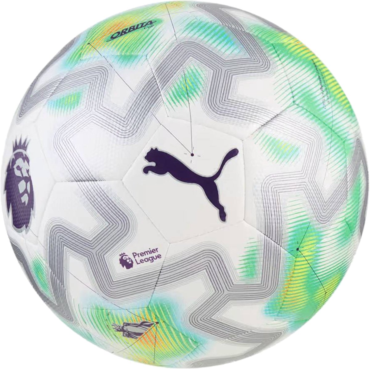 Puma Orbita Cup Premier League Ball, Unisex, Wit, Bal naar voetbal, maat: 4