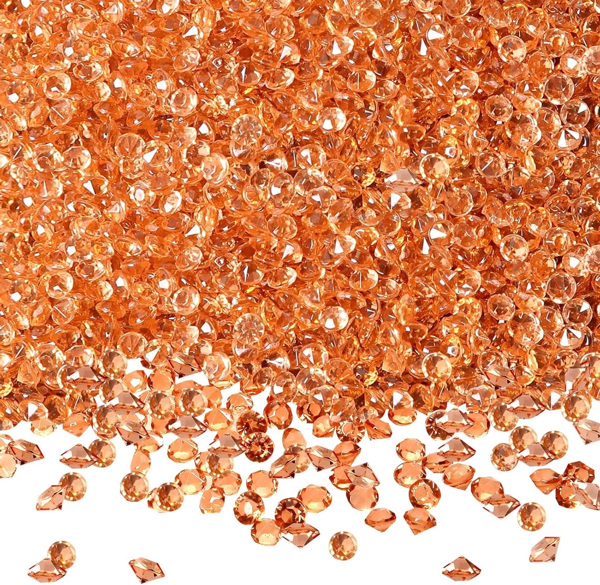 5000 Stuks Acrylaat Kristallen in Diamantvorm Roze Goud 3 mm voor Tafelversiering, Bruiloft Decoratie en Vazen Beads