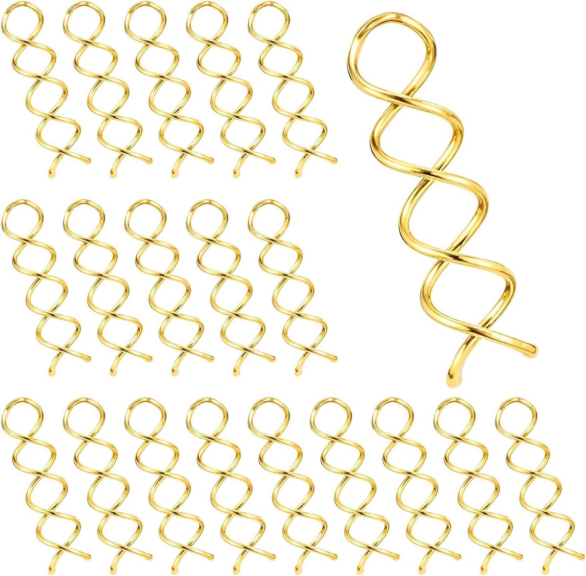 20 Stuks Spiral Haarclips en Haarspelden - Alloy Spiral Bobby Pins voor Buns en Stijlen - Niet-scratch Rond Haaraccessoires