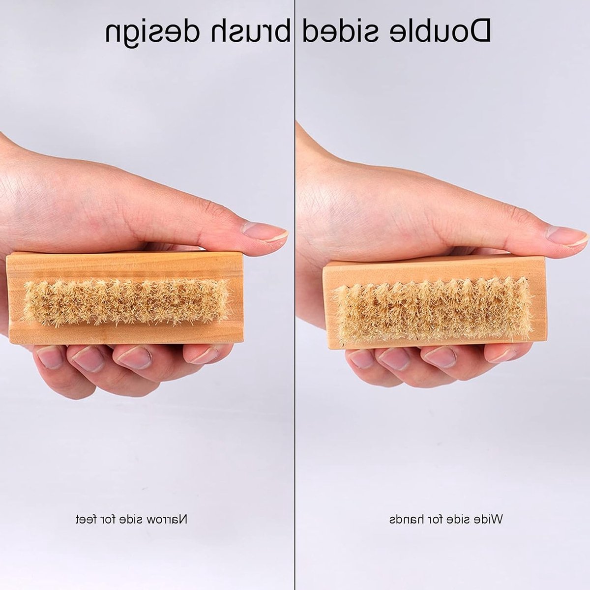 Dubbelzijdige Nagelborstel voor Manicure en Pedicure, Ideaal voor het Reinigen van Nagelriemen en Voetverzorging