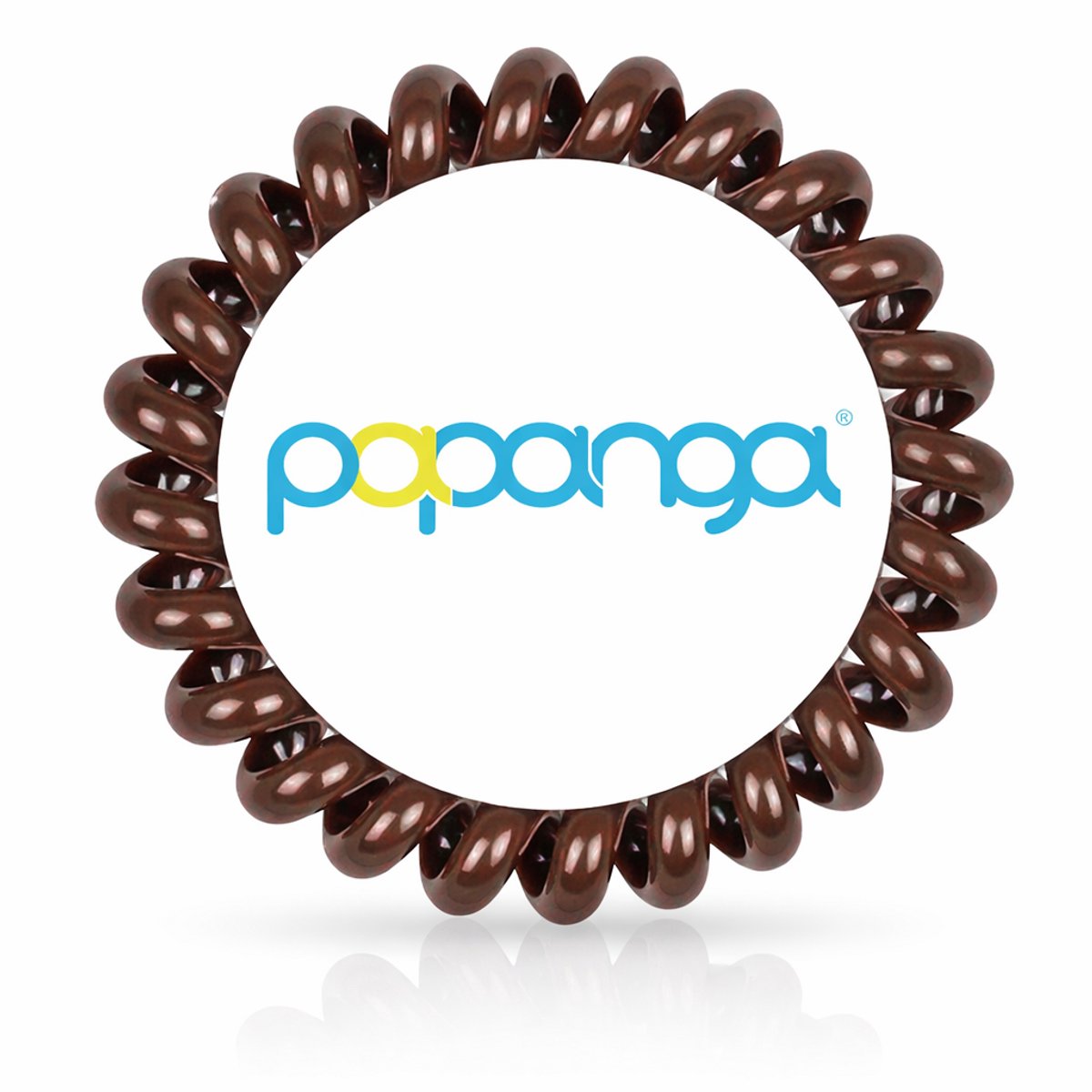 Papanga - Haarelastiek - Groot - Spiraalvormig - Chocolade