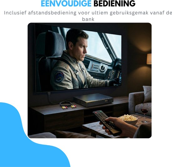 Livista DVD Speler Met HDMI - Full HD 1080P - Afstandsbediening - USB - HDMI/RCA - Zwart van Livista — afbeelding 4