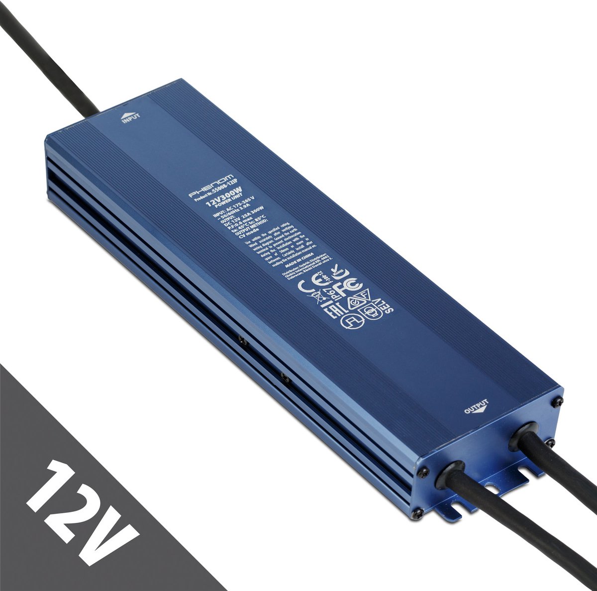 LED Voeding 12V 300W IP67 Waterdicht - Transformator 12V DC 25A - LED Driver Voor Buiten - Geschikt Voor LED Strip, Camera En Tuinverlichting [55008-12IP]