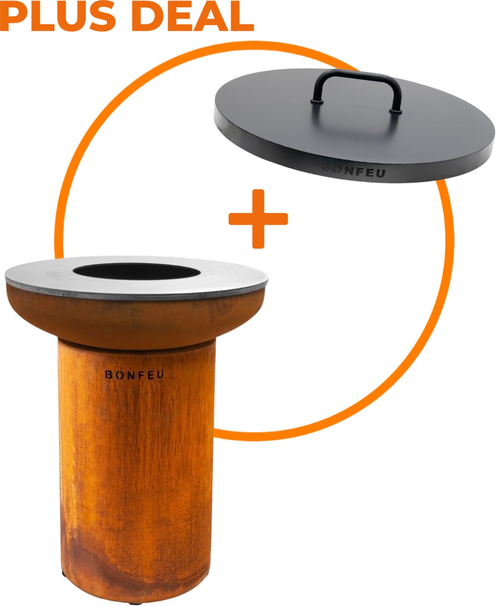 Bundel Deal: BONFEU Bonbiza Cortenstaal + Gratis Bechermdeksel