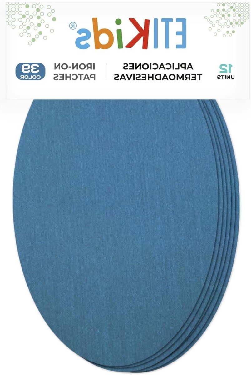 Strijkbare Patches - Kniepatches Elleboogpatches - Kleding Repareren - Zelfklevend met Strijkijzer - 16x10 cm - Azure