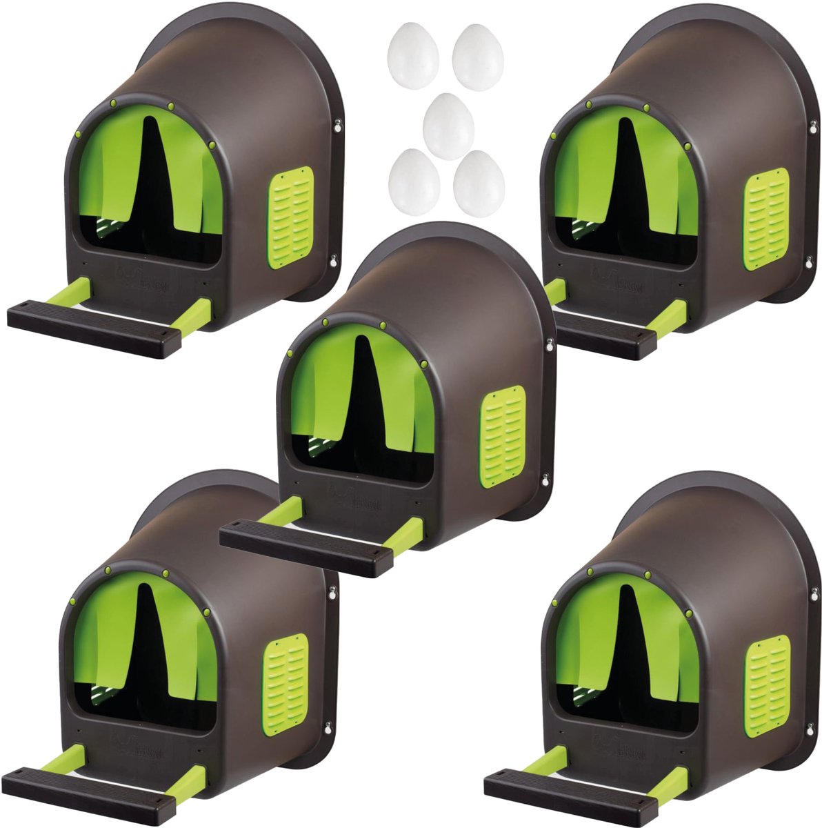 Legenesten voor kippen - MyCozynest - 5 STUKS - Legenest voor maximaal 5 kippen voor wandmontage - Kippennest - Pluimveennest