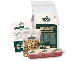 WOOOF Regular Krokant Hondenvoer Probeerpakket - Hondenbrokken Droogvoer - 3kg