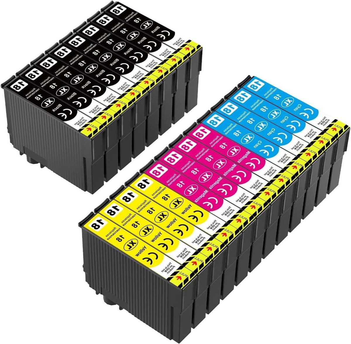 Ink Cartridge Set - Printer Ink - Document Printing - High Yield - 20 Stuks - Zwart Cyaan Magenta Geel