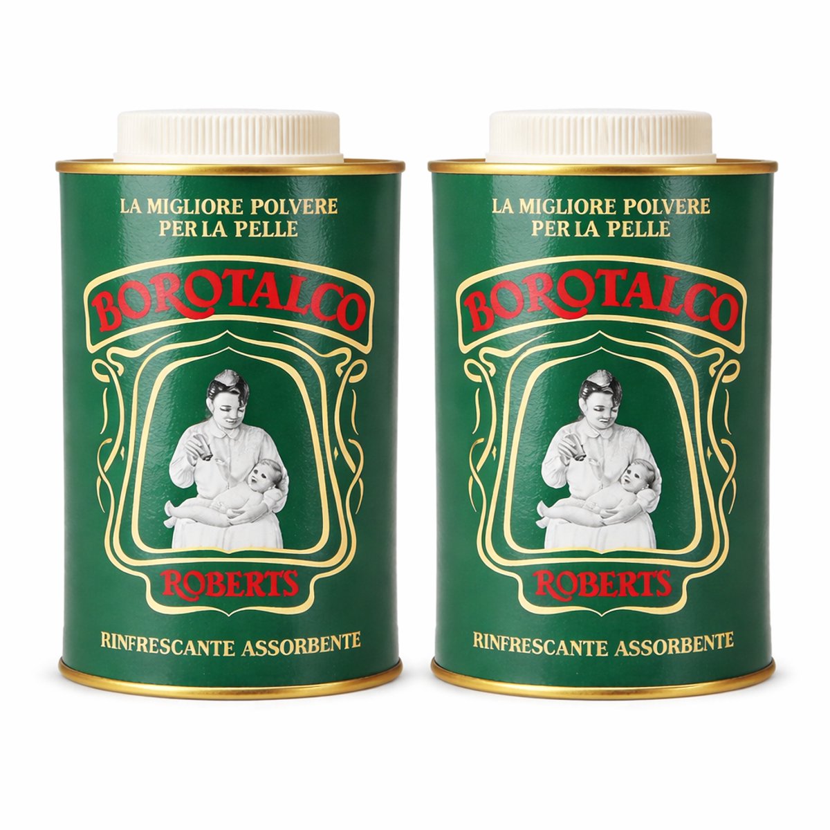 Borotalco Talkpoeder 2x500g – Tegen Schuren & Zweten – Absorbeert Vocht – Frisse Geur – Body Powder – Voor Dagelijks Gebruik - 1 kilo