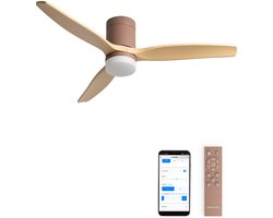 CREATE - Stille 40W plafondventilator met technische ABS bladen in verschillende maten - M - Met licht - WIFI - WIND CALM