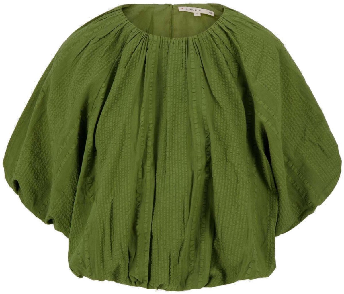 Zusss T-shirt Ballon Vleermuis Top 0304 0047 4011 Light Mossgreen Dames Maat - S