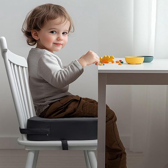 Stoelverhoger - Peuterstoel Draagbare stoel - Aan tafel zitten - Verstelbare hoogte - 129 x 429 x 129 cm - Zwart — afbeelding 4