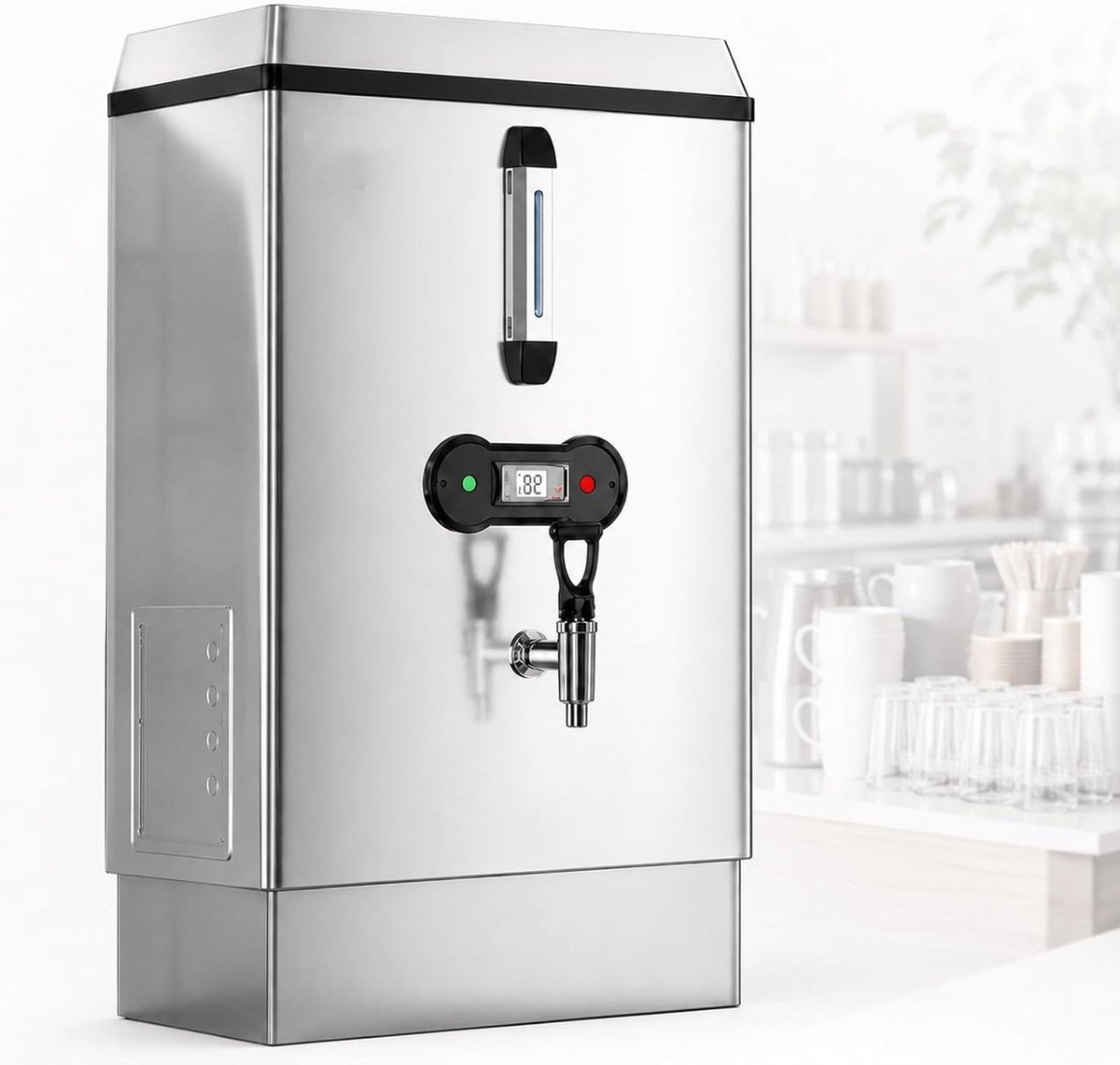 Warmwaterdispenser - Boiler met kraan - Direct heet water - Dubbele filtratie - 40 liter - Zilver