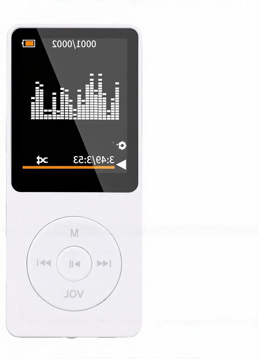 Draagbare MP3-speler - Muziekspeler Digitale audio speler - Muziek Luisteren - Ingebouwde Luidspreker - 128 GB Opslag - Wit