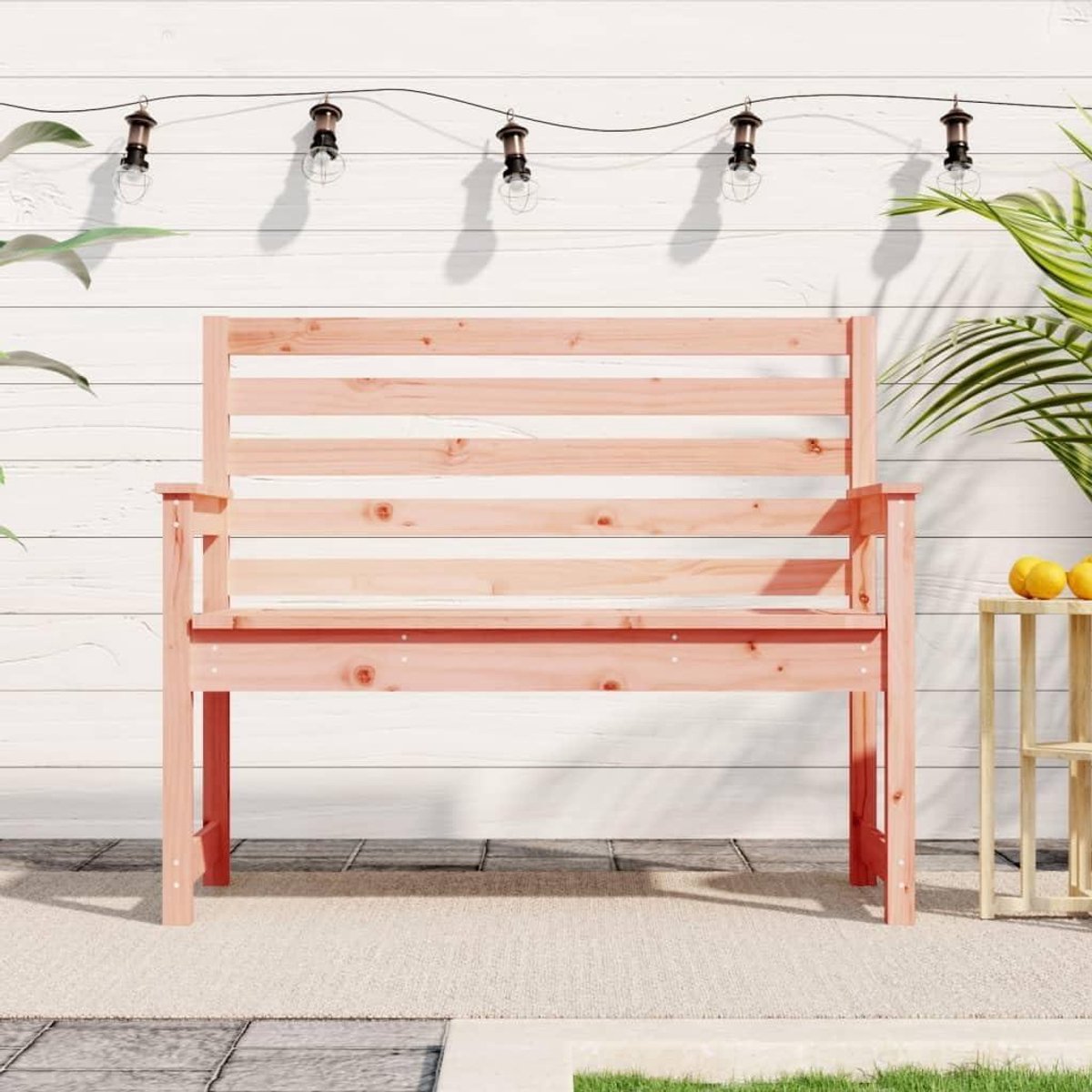 Tuinbank Hout - Buitenbank Bankje - Ontspannen Buiten - Massief Douglas Hout - 109 x 48 x 915 cm - Natuurlijk