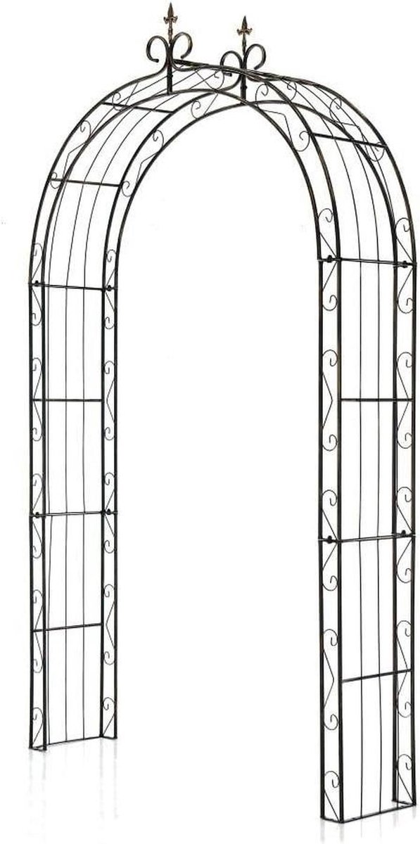 Rozenboog - Klimplantsteun - Tuin Decoratie - Stevig IJzer - 260 cm - Brons