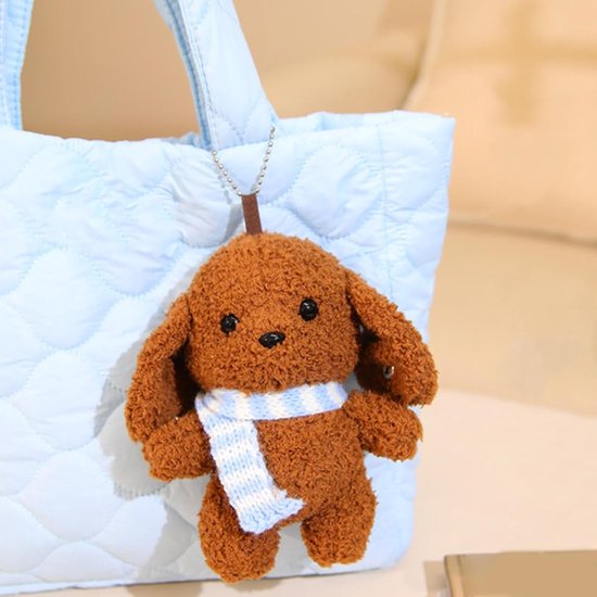 Pluche Dier Sleutelhanger - Muzikale Knuffel - Boeiend Spel - Gevoelige Aanraking - 16x8x5 cm - Pup — afbeelding 3