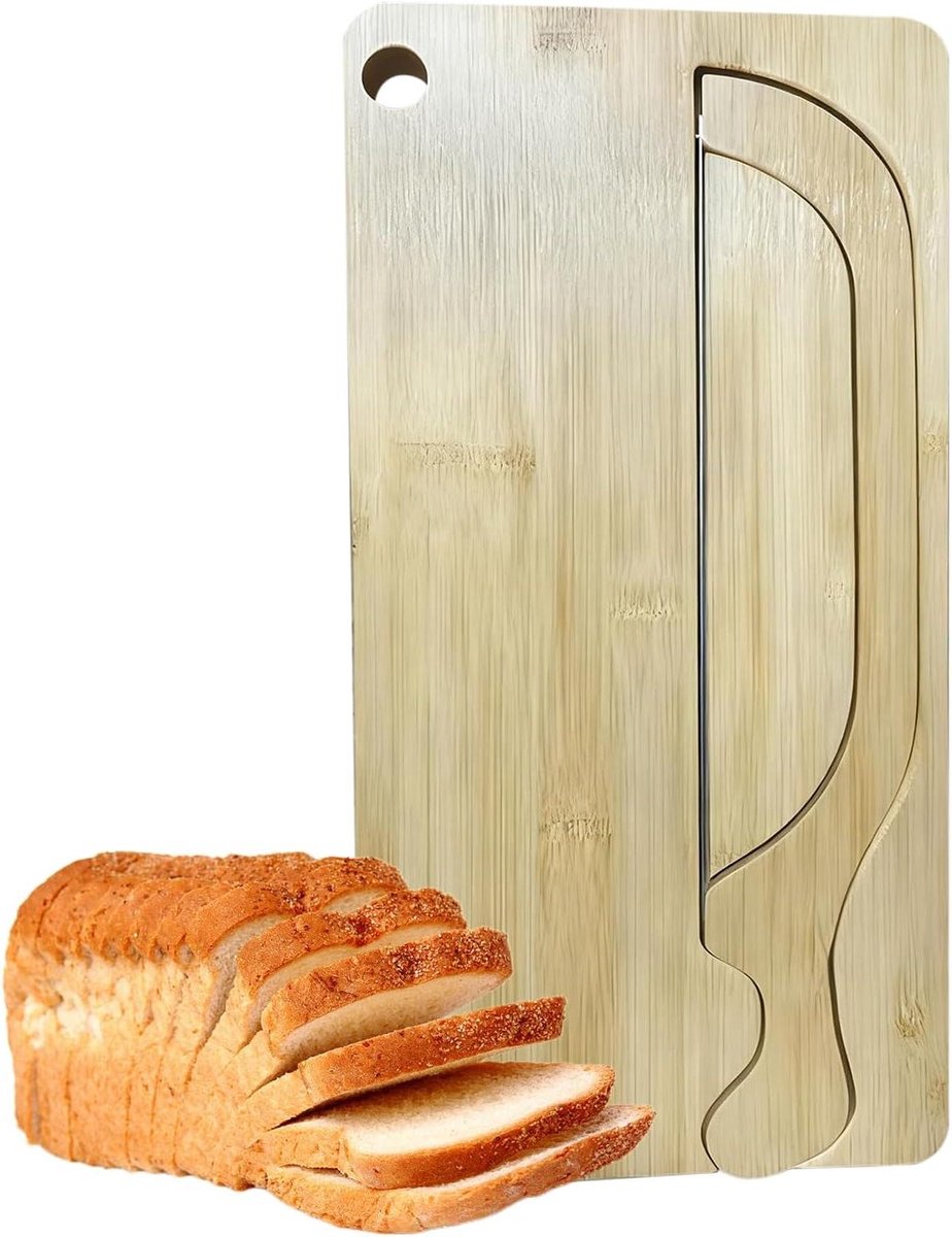 Brood snijplank - Houten plank - Brood snijden - Dubbelzijdig ontwerp - 39 x 20 cm - Bamboo