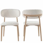 Bayt Japandi eetkamerstoelen - Set van 2 - Beige