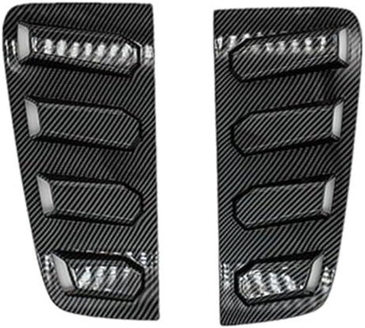Ruitspoiler Set - Auto Decoratie - Carrosserie Styling - Hoogwaardig ABS Materiaal - 10mm - Zwart