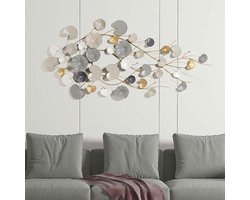 CHROX Grote Metalen Wand Sculptuur Decor 3D Muur Hangende Sculptuur Decoratie Voor Woonkamer, Slaapkamer, Kantoor, Hotel,134 * 65CM