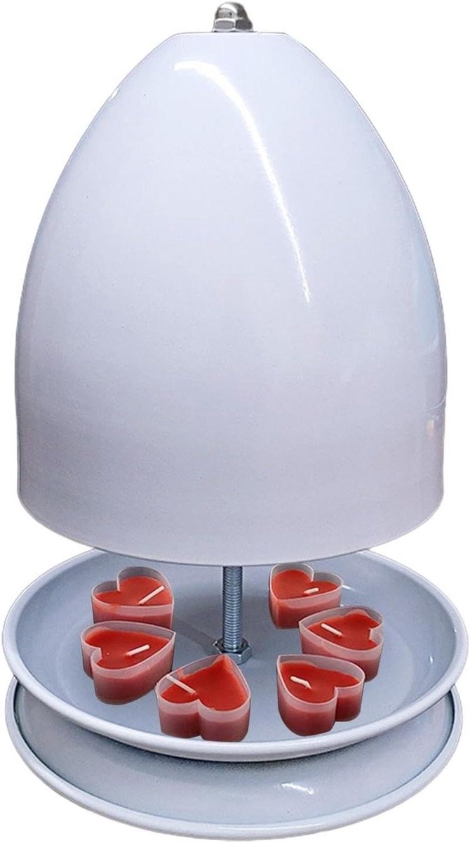 Kaars warmer - Tafelverwarmer - Sfeer Creëren - Veiligheidsisolatie - 17.5 x 27 cm - Wit