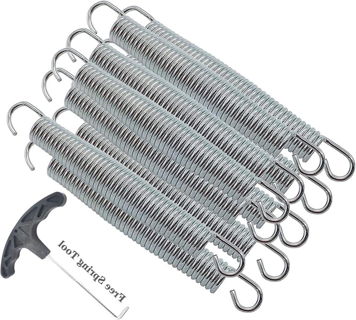 Trampoline Veren - Vervangende veren - Trampoline Reparatie - Set van 10 - 140 mm - Zilver