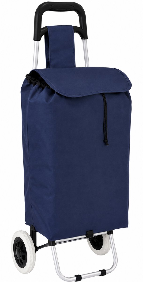 Bol.com Dreamble® | Boodschappentrolley | Boodschappenwagen | Blauw | Extra Groot en Sterk | 46 Liter | Stalen Frame | Grote Wie... aanbieding