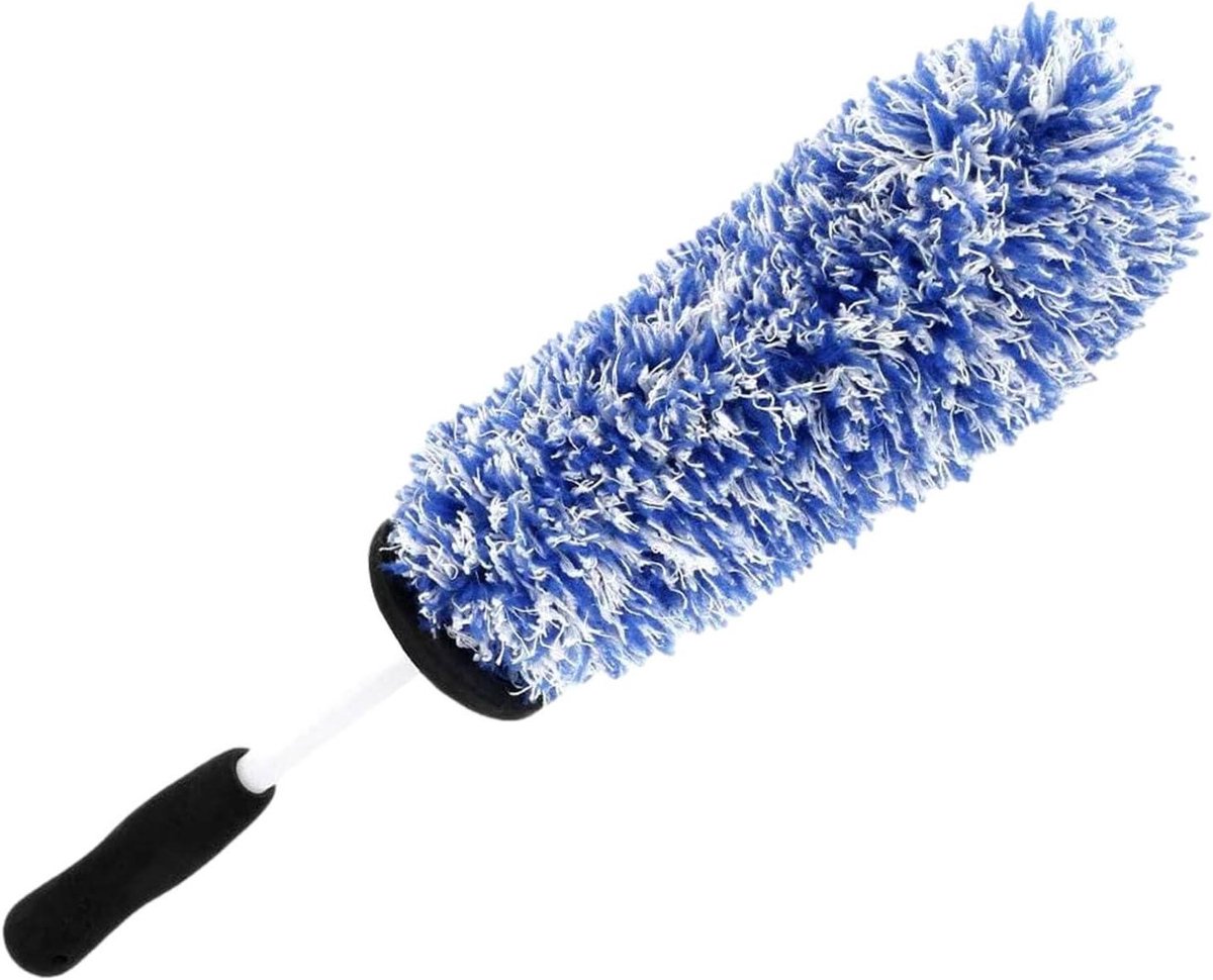 Autoborstel - Wielreiniger - Velgen Poetsen - Waterabsorberend - 42 cm - Blauw
