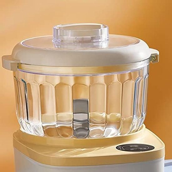 Deegmixer Keukenmachine - Bakmachine Kneedmachine - Brood Deeg Maken - Krachtige DC-motor - 2 Liter Inhoud - Geel — afbeelding 5