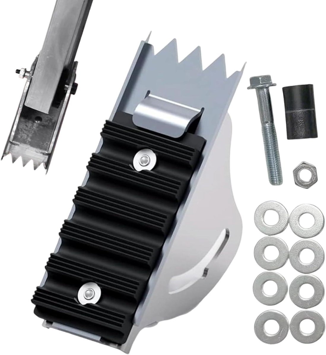 Uittrekbare Trapvoeten - Ladderpoten Reserveonderdelen - Huishoudelijke Reparaties - Antislip Aluminium Ontwerp - 9.9cm Breed - Zilver