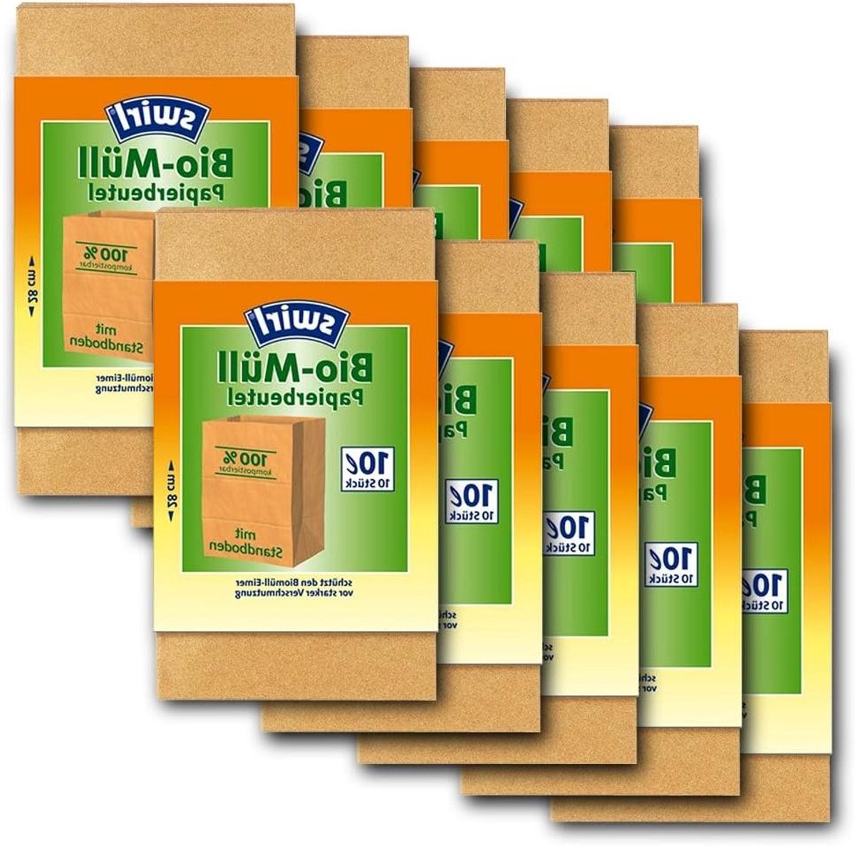 Compostzakken 10L - Bio afvalzakken - Afval scheiden - 100% Composteerbaar - 10 stuks - Bruin