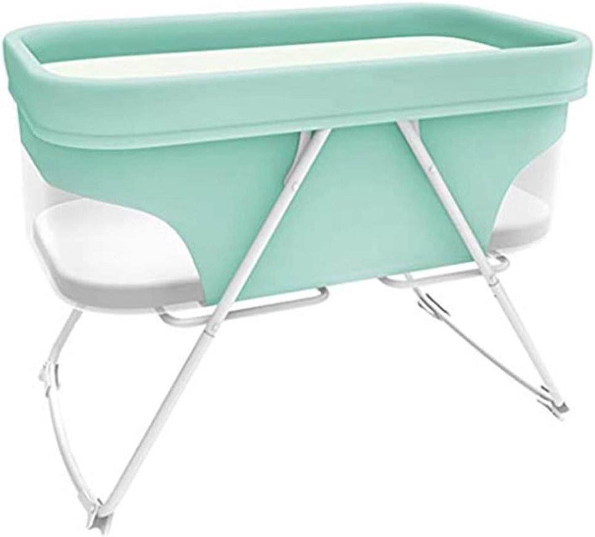 Babybed Wieg - Draagbaar Babybedje - Comfortabel Slapen - 2-in-1 Babybed en Wieg - 93x57x36 cm - Blauw