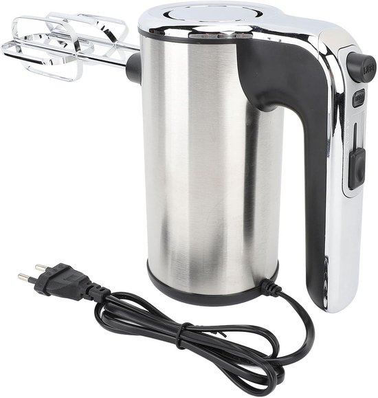 Elektrische Handmixer - Keukenmixer Beslagmixer - Snel Mixen - 500W Krachtige Motor - 20 x 17 x 9 cm - Zilver — afbeelding 4