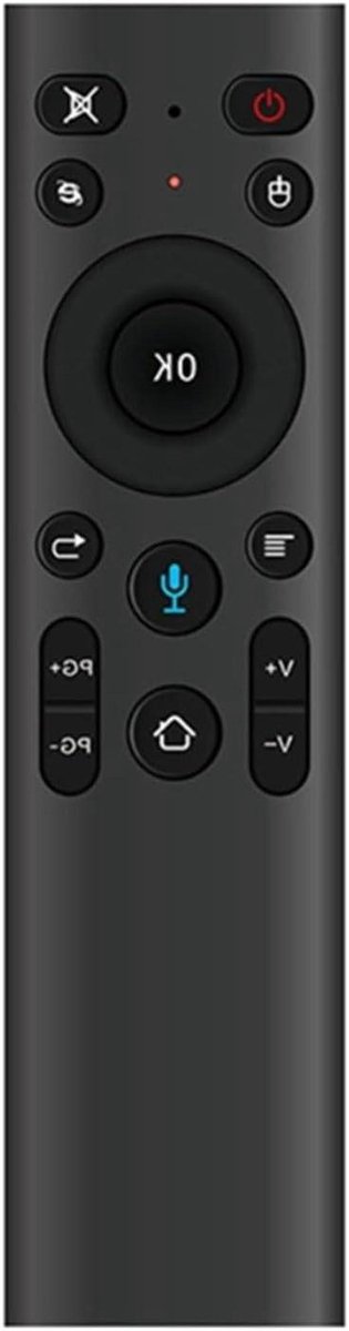 Universele Afstandsbediening - Air Mouse Bediening - Smart TV Besturen - Ingebouwde Microfoon - 151x39x15mm - Zwart