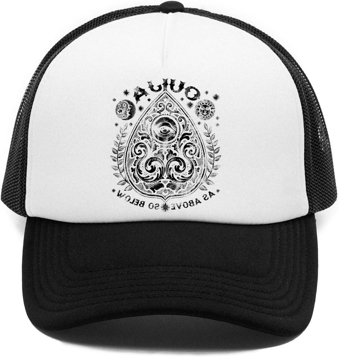 Planchette Baseballpet - Ouija Pet - Sporten Buiten - Victoriaans Design - One Size - Zwart