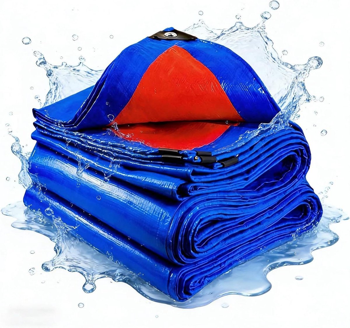 Waterdicht Afdekzeil - Beschermzeil Zeil - Bescherming Tuinmeubelen - Scheurvast PE Materiaal - 150 x 220 cm - Blauw