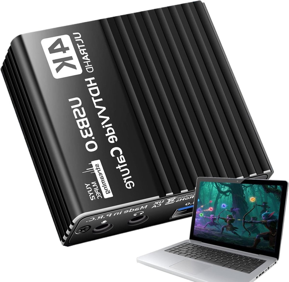 Capture Card - Video Opnameapparaat - Streaming Live - Lage Latentie - 4K 60FPS - Zwart