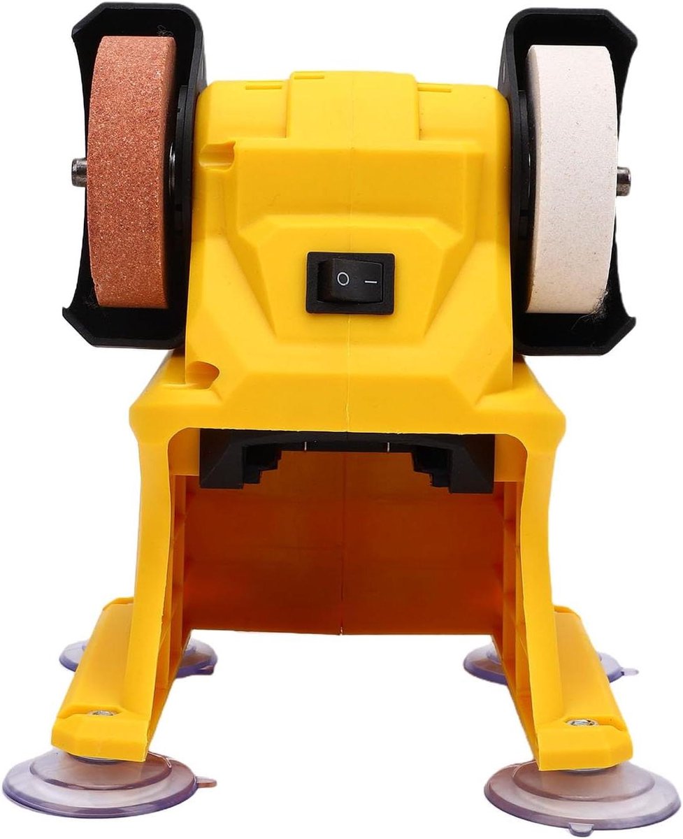 Mini Bankslijpmachine - Slijpmachine Polijstmachine - Doe-het-zelf Projecten - Volledig Koperen Motor - 160 x 155 x 190 mm - Zwart
