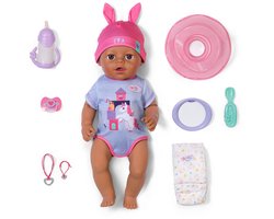 BABY born Eva Click & Play, babypop met 10 functies en accessoires, met click & play-functie, voor kinderen van 3+ jaar, werkt zonder batterijen, pop van 43 cm
