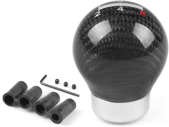 Schakelpookknop Koolstofvezel - Versnellingspook Pook - Verbeteren Rijgevoel - Lichtgewicht Stevig Ontwerp - Universeel 8 10 12mm - Zwart — afbeelding 4