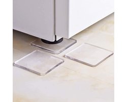 Dailygoody - Anti-Vibratie Pads - Geluidsreductie - Transparant - Wasmachine Mat - Antislip - Voor elke vloer - Set van 8
