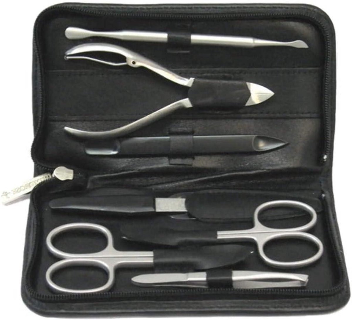 Manicure Set - Nagelset Nagelverzorging - Persoonlijke Verzorging - Compact Ontwerp - 14.5 x 9 x 2.5 cm - Zwart