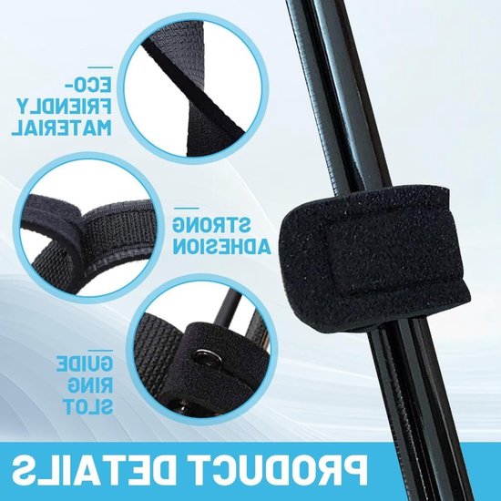 Vijf elastische banden voor hengels, badmintonrackets en golfclubs - Perfecte accessoires voor sportvisserij en outdooractiviteiten — afbeelding 2