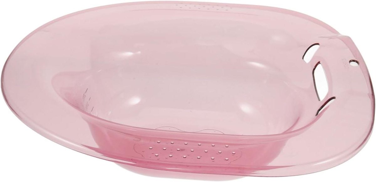 Zitbad Bekken - Bidet Toilet - Persoonlijke Hygiëne - Ergonomisch Ontwerp - 39.5x36.5x12 cm - Roze